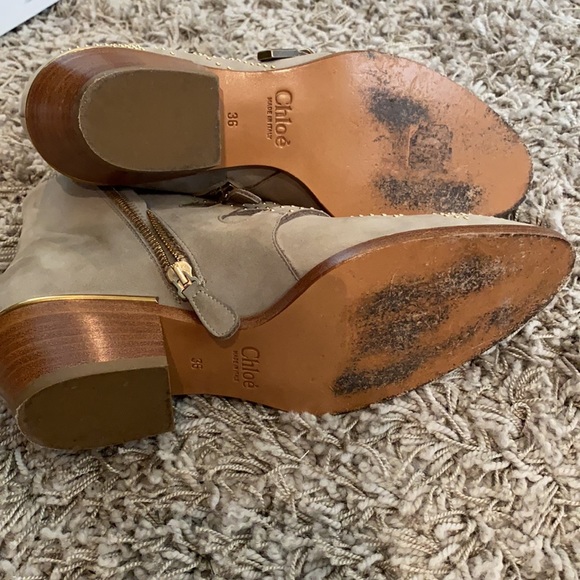 Chloe Susanna Boots Booties in Ash / Gray Suede - Picture 11 of 15